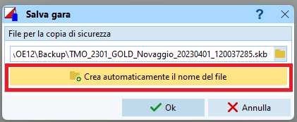 Crea nome file