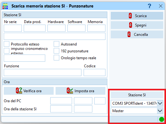 Verifica connessione alla scatoletta di lettura