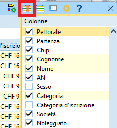 Selezione colonne
