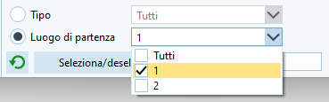 Lista per luogo di partenza