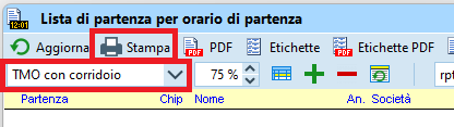 Menu stampa griglia di partenza