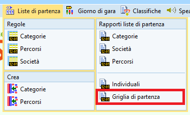 Menu liste per categoria